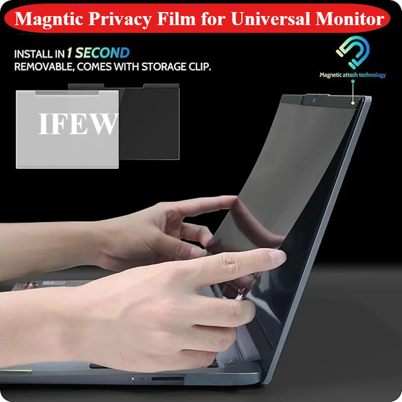 Reusable Magnetic Anti-peeping Protector for Universal 13 14 15.6 16 Inch Computer Monitor Removable Magnet Anti Peering Filter