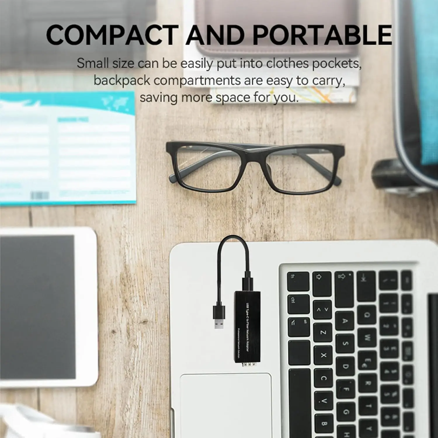 Адаптер Gigabit Ethernet USB 3.0 к SFP — мини-карта сетевого интерфейса, совместимая с Windows/macOS/Linux, Full/Half Duplex