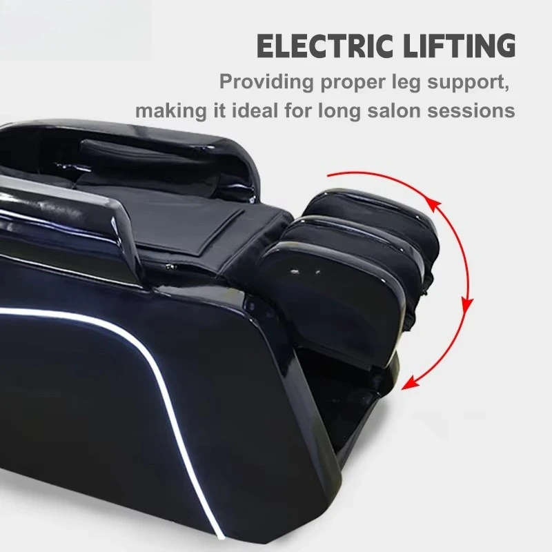 Mobili per parrucchieri, poltrona per lavare, testa per massaggio elettrico, letto per shampoo spa