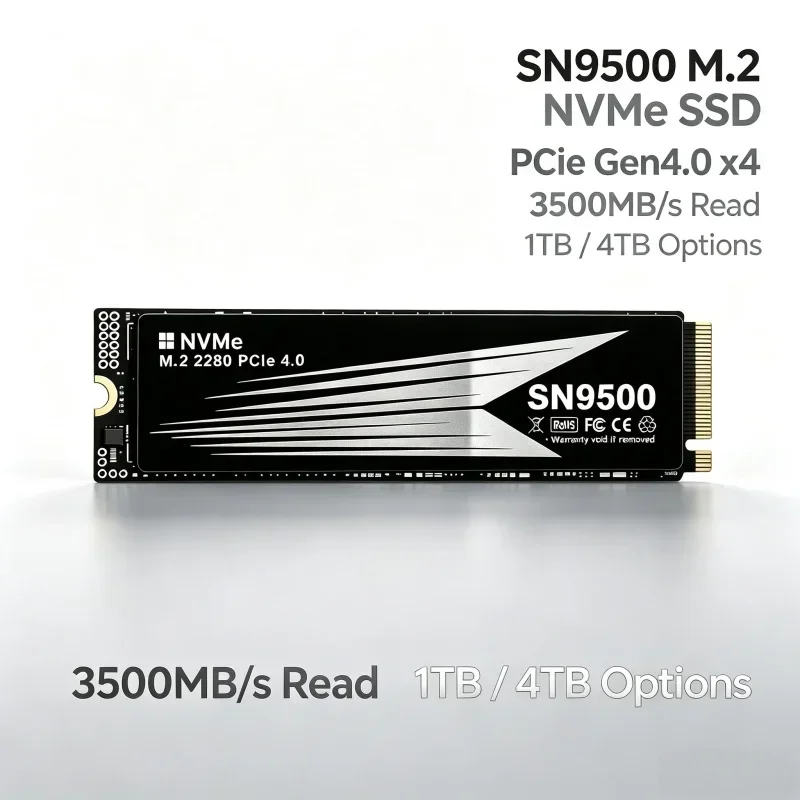 Internal Solid State Drive SN9500 SSD M.2 NVMe High Speed  3500MB/s PCIe 4.0 Gaming Drive Works for Laptop PC Hard Disk