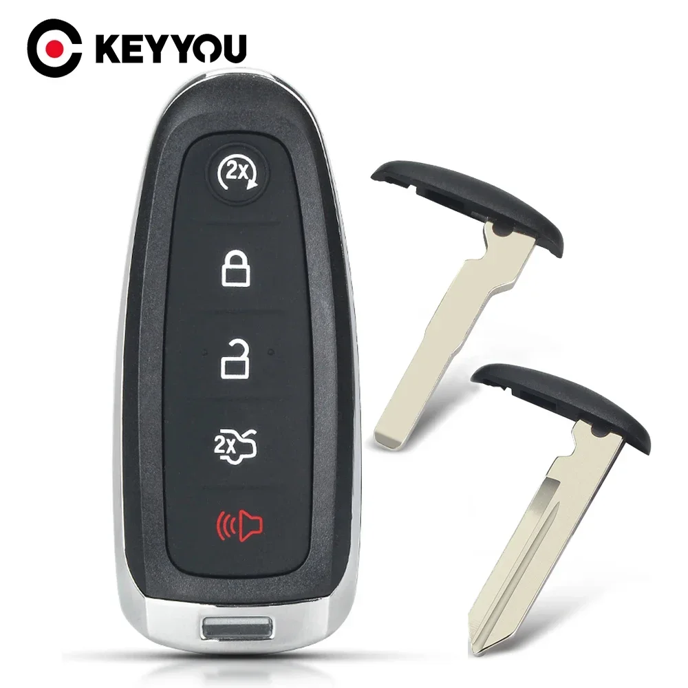 KEYYOU 10x Fob For 2013 2014 2015 2016 2017 2018 2019 Ford Escape Smart Prox Remote Key Shell Expedition 2015-2017 5 Buttons