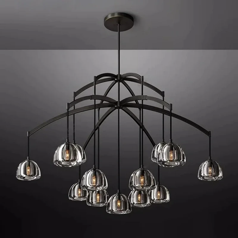 

Nordic Glass Ceiling LED Chandelier for Dining Living Room Food Tables Bedroom Pendant Lights Home Decor Indoor Lighting Fixture