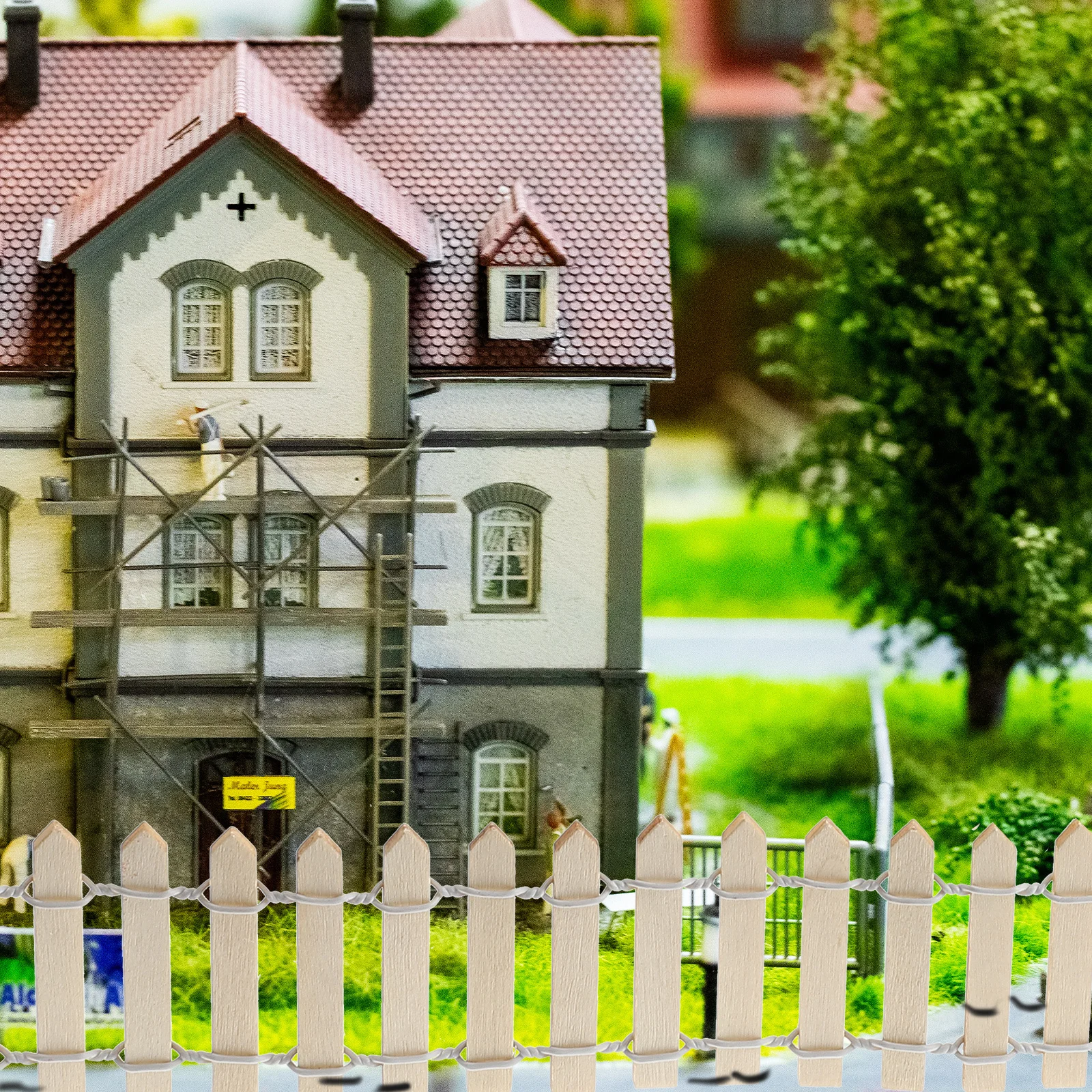 

100Cm X 5Cm Mini Fence Wood Picket DIY Decor for Fairy Garden Bonsai Terrarium Christmas Tree Landscape Ornament