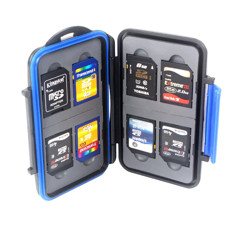 

Backpacker for Digital camera SD Card CF TF phone card storage box sealed protection portable organization bag