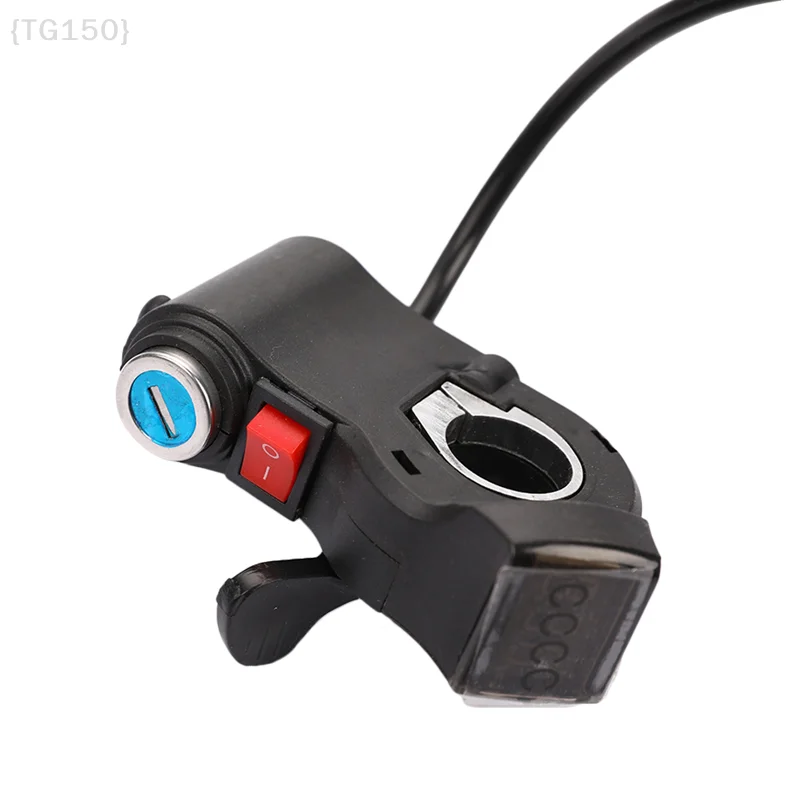 【Ja】Anti-Theft Electric Bike Throttle Grip with Ignition Key Lock Switch, Handlebar Accelerator for E-Scooter & Bicycle - view 2