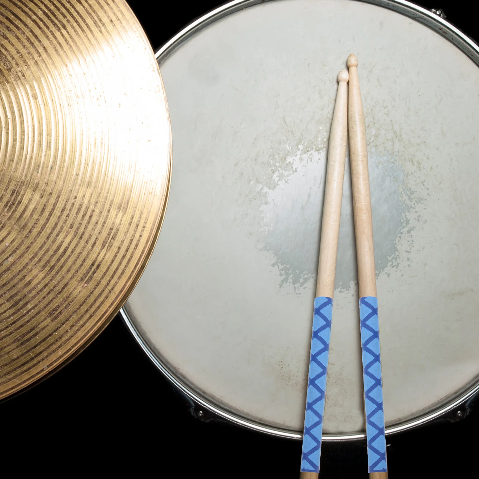 

2Pairs Professional Drumstick Protectors Anti Skid Heat Shrink Sleeve for Drum Sticks Reusable Practice Covers Percussion