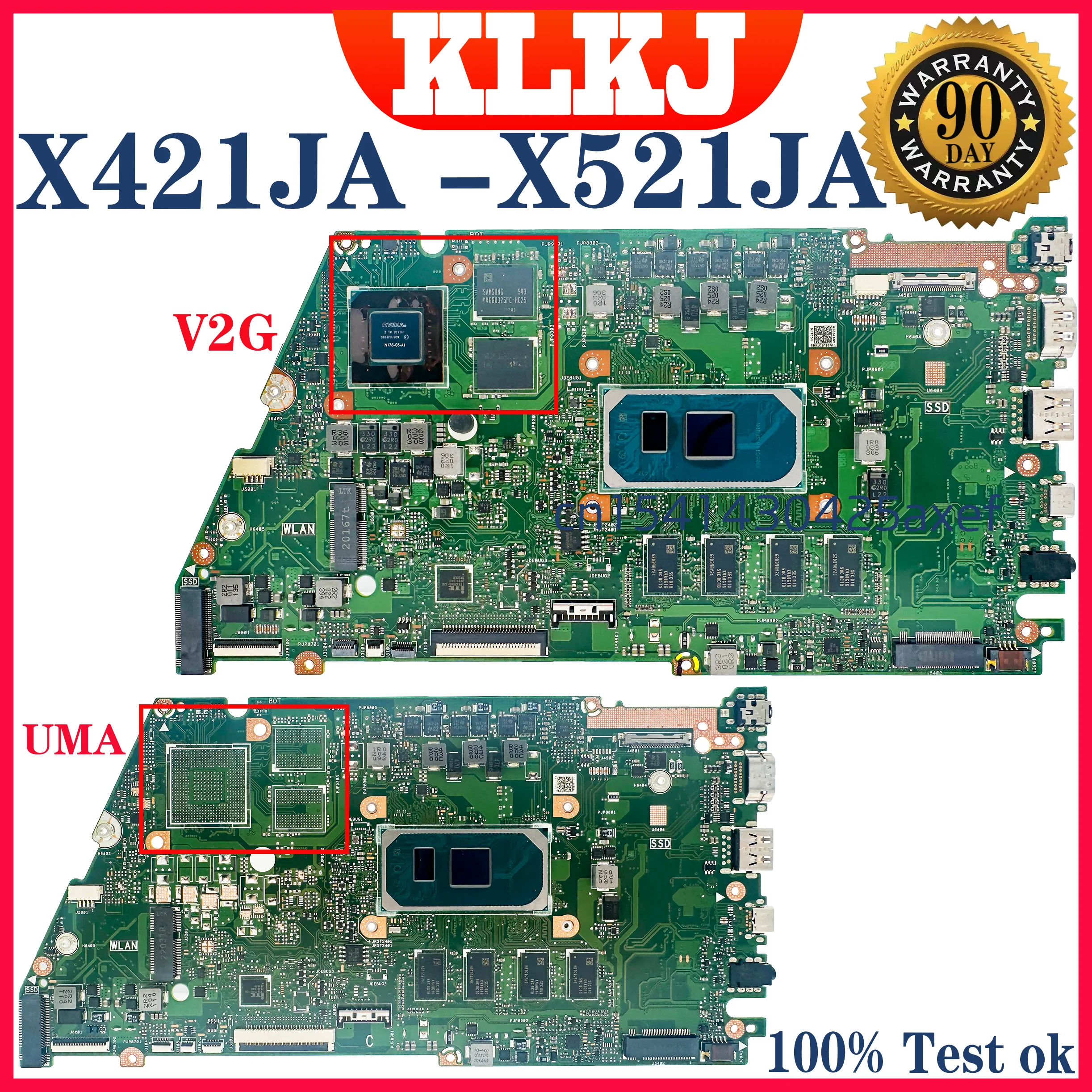 Placa base X421JA X521JA X421JQ X421JAY para ASUS X421JFY X421JPY X421JQY X521JQ S433J S533J S5600J V4050J R521JP i3-i5-i7/10th