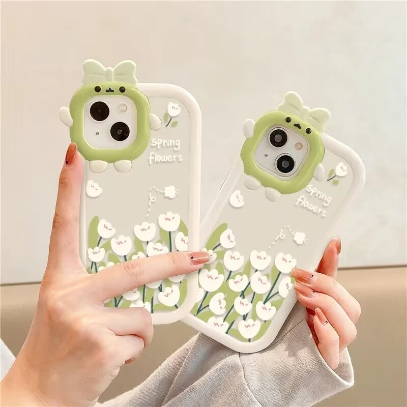 Case For IPhone 11 Pro Max 14 13 12 Pro Max XR 6s 6 8 7 Plus X XS Max SE 2020 Cover INS Soft TPU Flower Fundas