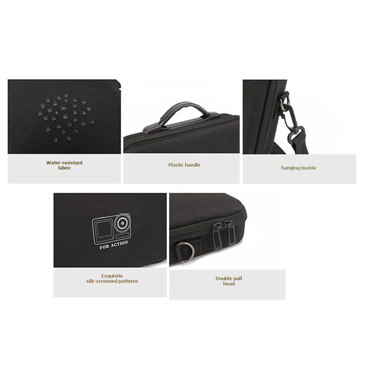For Action 6 Carrying Case Hard Shell Handbag Anti-Pressure Storage Box Shoulder Bag Portable Travel Suitcase