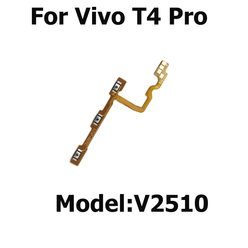 For Vivo T4 Pro Power Volume Button Side Key Switch ON OFF Control Button Flex Cable V2510