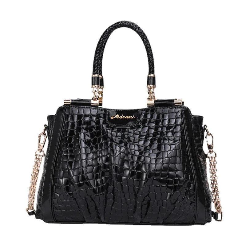 2025 New Genuine Leather Women Handbags Crocodile Pattern Mom Large Capacity Lady Tote Bag Fashion Shoulder Crossbody Bags