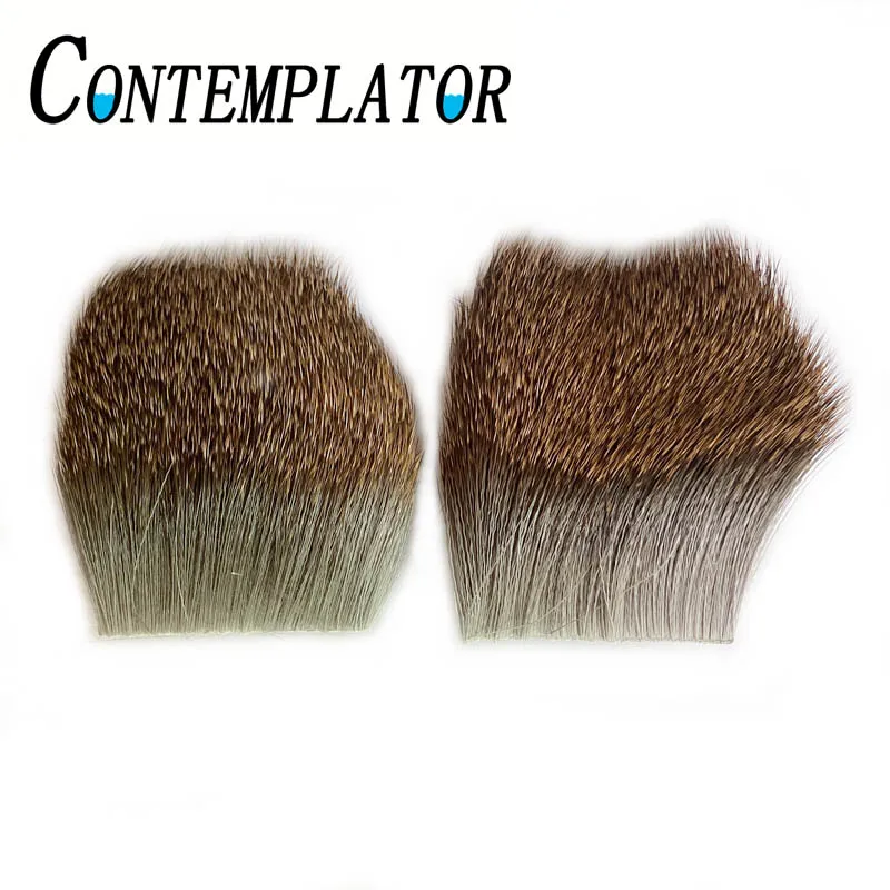 Kontemplator 1 szt. 5cm * 5cm naturalna kolorowy jeleń naszywka do włosów dla błotniaków hoppers humpies futro jelenia suche muchy ciała ogony skrzydła