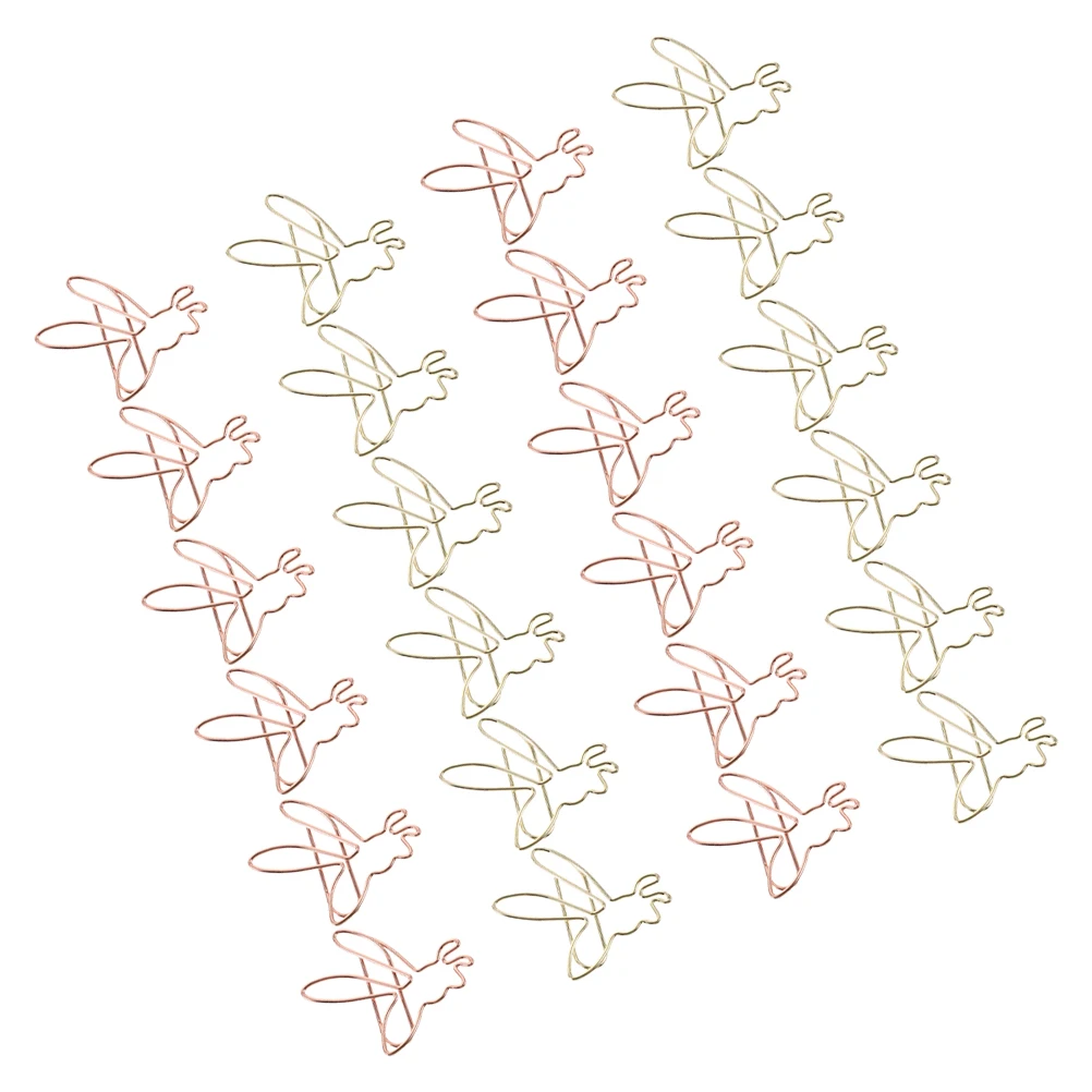 24 szt. spinaczy biurowych w kształcie pszczół, kreatywne małe spinacze z metalu ze stopu cynku, urocze spinacze do papieru, uchwyt biurowy, artykuły biurowe