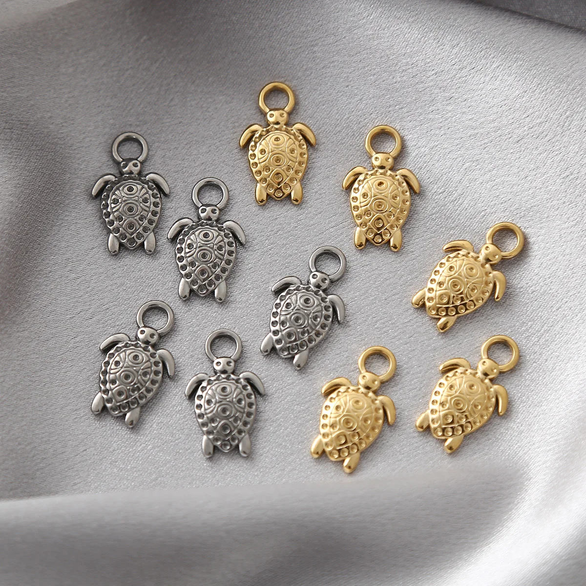 

20pcs Stainless Steel Turtle Conch Shell Seahorses Charms Earring Pendant for Necklace DIY Jewelry Making Supplies Wholesale