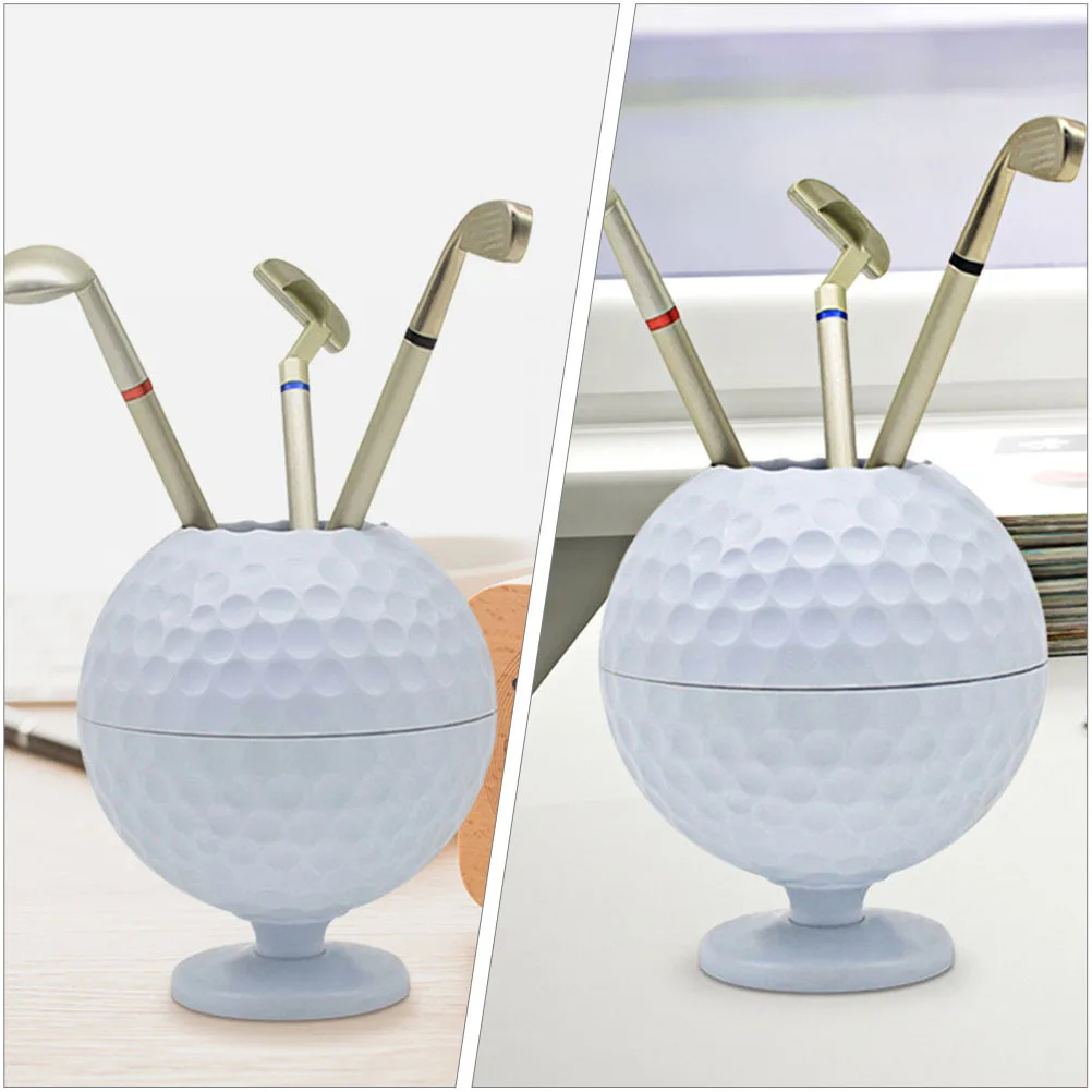 1 مجموعة كرة جولف حامل قلم البلاستيك نادي الغولف القلم سطح المكتب منظم قرطاسية مكتب عمل ديكور هدايا للرجال إكسسوارات الغولف #2