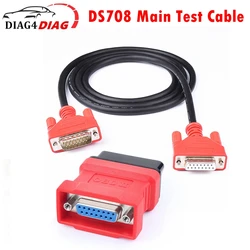 Câble de Test principal DS708 OBD2 pour Diagnostic de voiture, adaptateur 15 broches à 15 broches pour Autel MaxiDAS DS 708