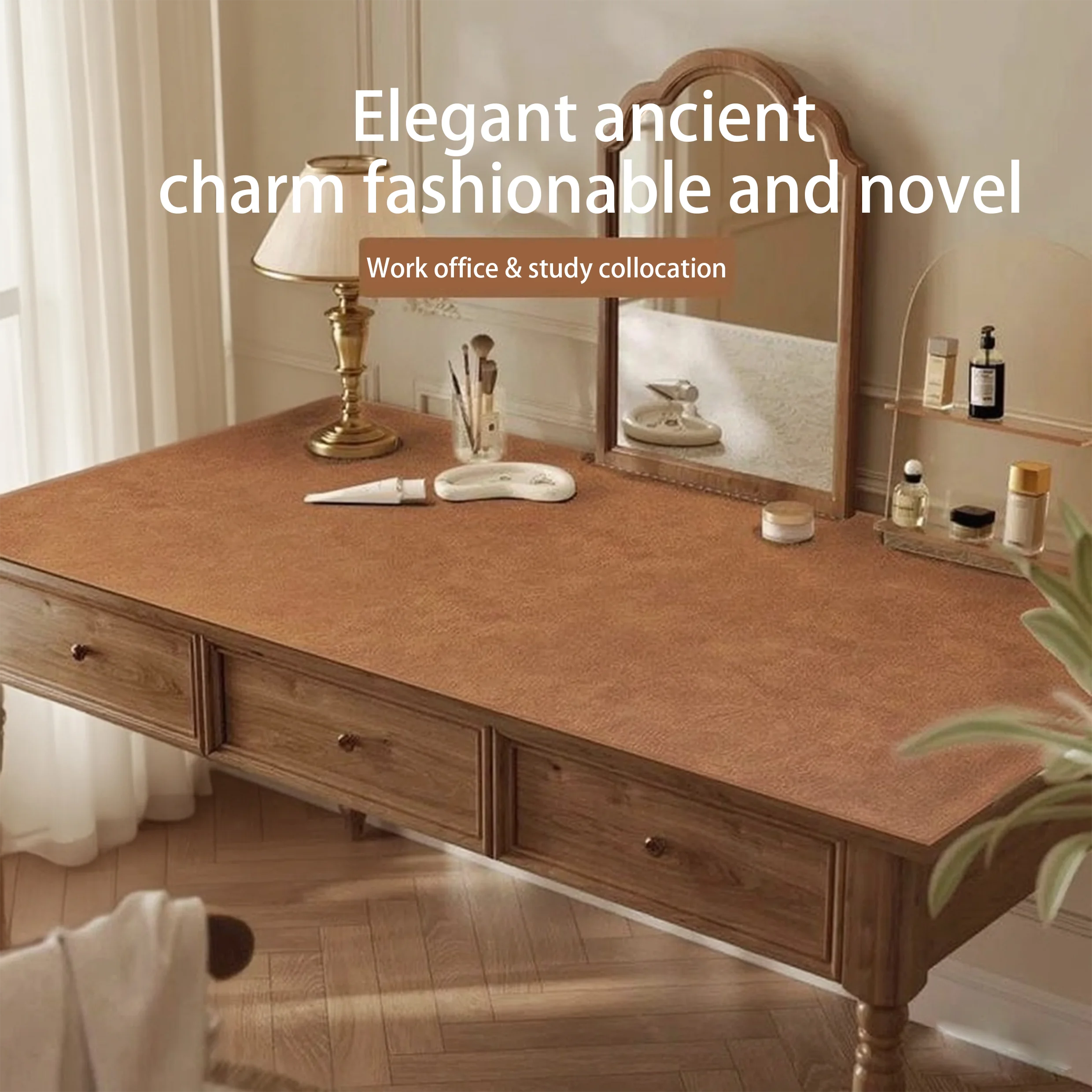 

3.0mm Double-sided premium Faux Leather Tablecloth PU Leather Waterproof Oil-Resistant Easy Clean Stain Proof Table Cover