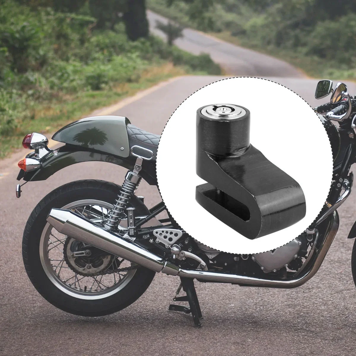 

1Pcs Motorcycle Disc Brake Lock Black Anti Theft Lock Security for Motorcycle Scooter Motorbike Compact Convenient