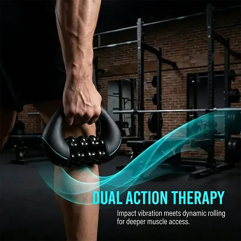 

﻿ Роликовый перкуссионный массажер для глубокого расслабления тканей и восстановления мышц, перезаряжаемый, 3 скорости, мощное вращение для снятия усталости всего тела