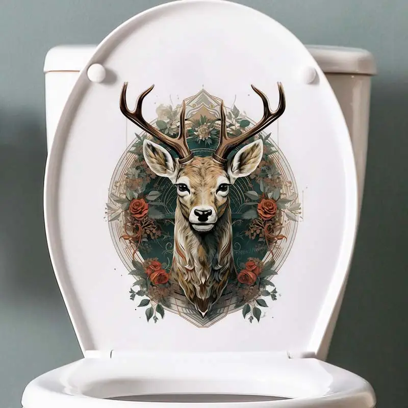 

Deer and Flowers Watercolor Wall Stickers Bedroom Kids Room Background Decoration Animals Home Decor Wallpaper 398