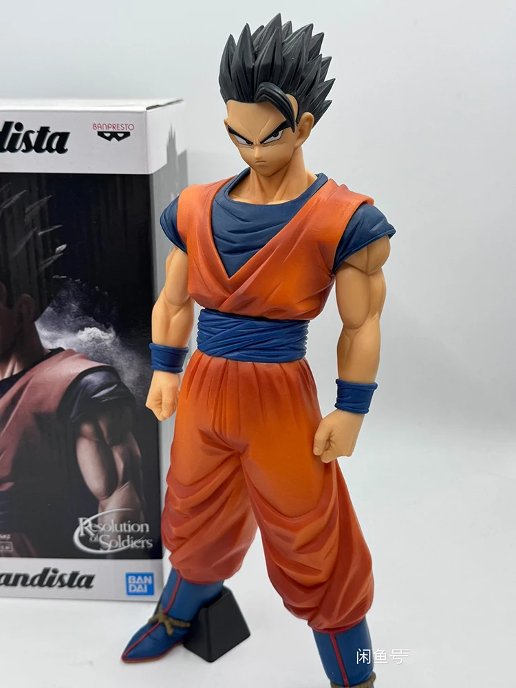 New Original Bandai Dragon Ball Z Son Gohan Figure Grandista Resolution Of Soldiers Ver 2.0 Dbz Pvc Modle Birthday Gift