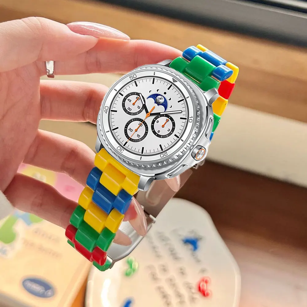 Armband für Samsung Watch 8 40 44 mm 8, klassisches Armband, buntes Correa für Samsung Galaxy Watch Ultra 1 2 47 mm Armband, Sportband