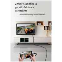 Type-C to HDMI-Compatible USB3.1 4K HDTV Cable for Android Phone to Connect TV Same Screen Device Cable 2M Vogue