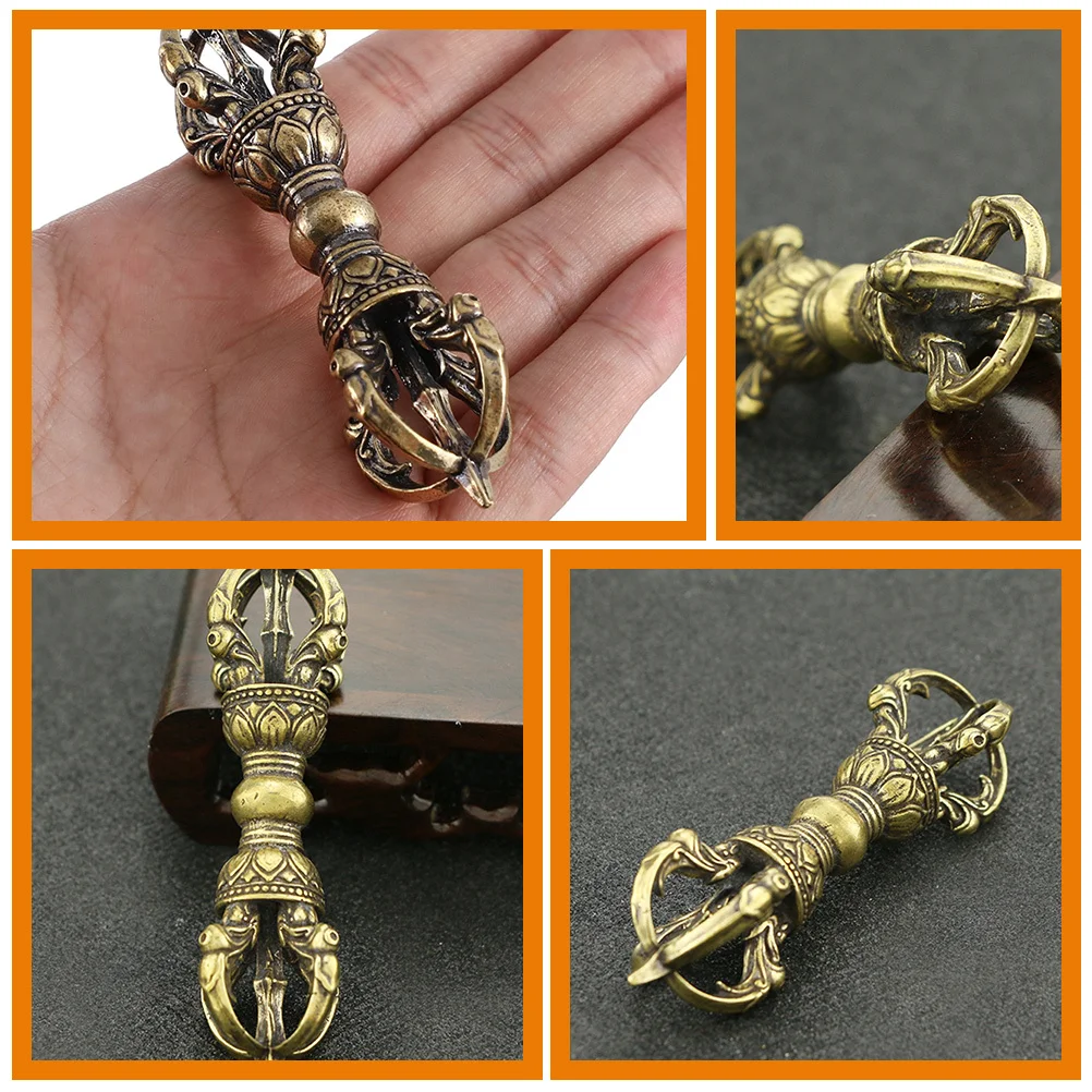 

2pcs Mini Vajra Pestle Ornament Vajra Pestle For Desktop Decor For Home Office Retro Religious Craft Home Decor