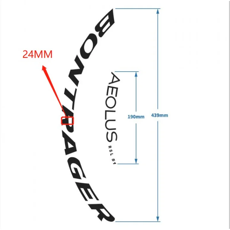 Wheel Sticker for BONTRAGER Aeolus RSL 51 TLR Bike Bicycle Cycling Decoration Protective Decals Sunscreen Antifade Free Shipping