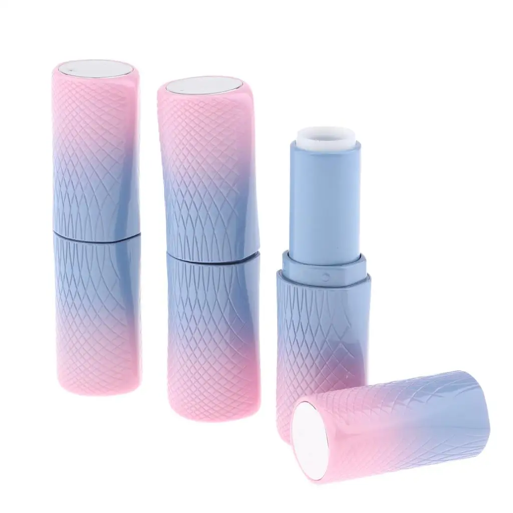 Recipiente recarregável para batom e bálsamo labial, garrafa cosmética DIY, ferramentas de maquiagem, vazio, 3pcs