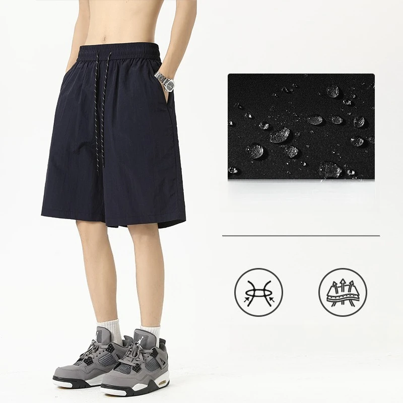 2026 New Summer Men's Four-Point Quick M-5XL Water Resistant Breathable Lightweight Tall Slimming Casual Outdoor Sports Shorts
