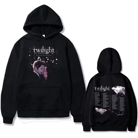 Twilight in Concert sweat à capuche Robert Pattinson Bella et Edward Cullen sweat hommes femmes mode décontracté Vintage pull à capuche