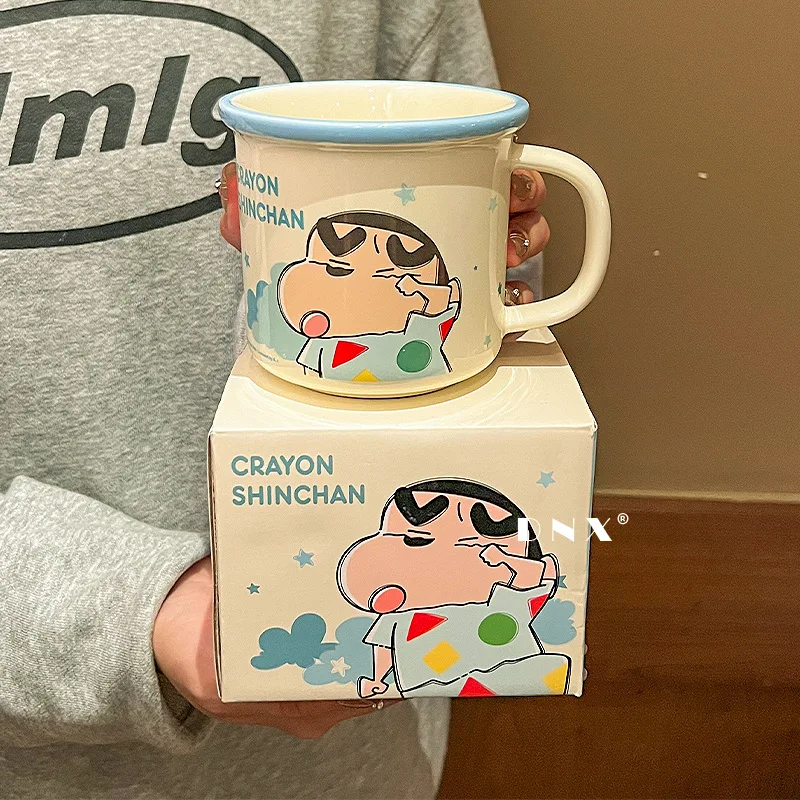 

Crayon Shin-chan Ceramic Cup Cute Large Capacity Water Cup for Girls Cartoon Creative Mug Home Office Coffee Cup Holiday Gift