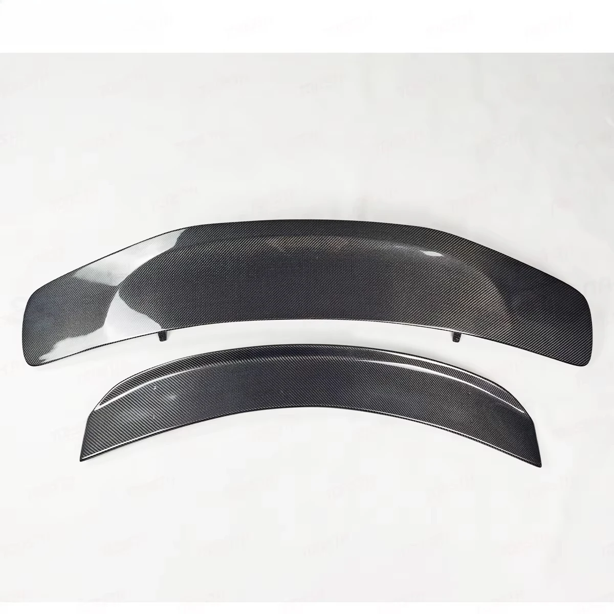2016-2023 3 Carbon Fiber Sport Spoiler Double Layer Performance Upgrade Rear Wing Polished Finish Perfect Fit Car Spoiler