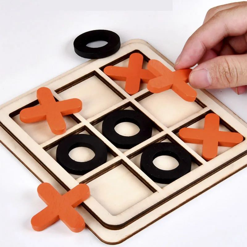 Montessori Wooden Toy Mini Chess Game Interaction Puzzle Brain Logical Training Learing Early Educational Toys For Children Kids