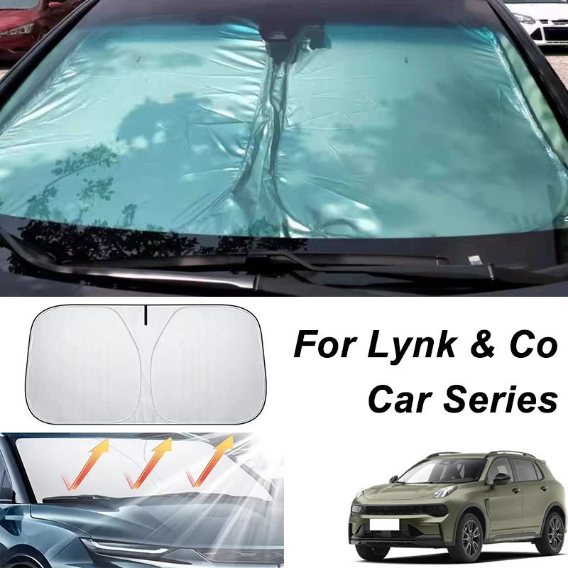 Car Front Windshield Sunshade For Lynk & Co 01 02 03 05 06 07 08 09 Z10 Z20 900 UV Protection Sun Shade Interior Accessorie