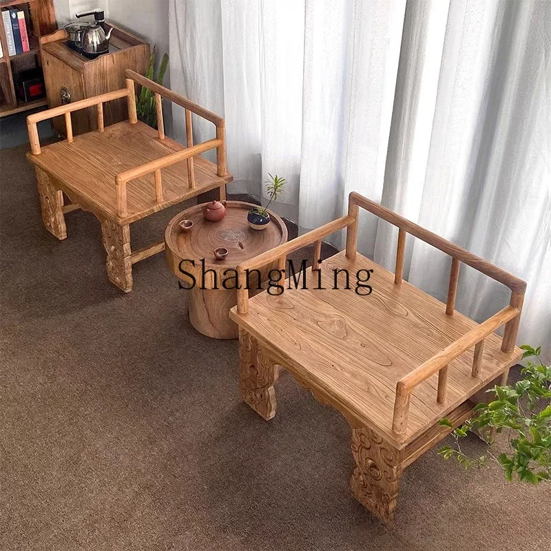 

SM Chinese Master Chair Three-piece Tea Room Living Room Zen Meditation Backrest Solid Wood Chair