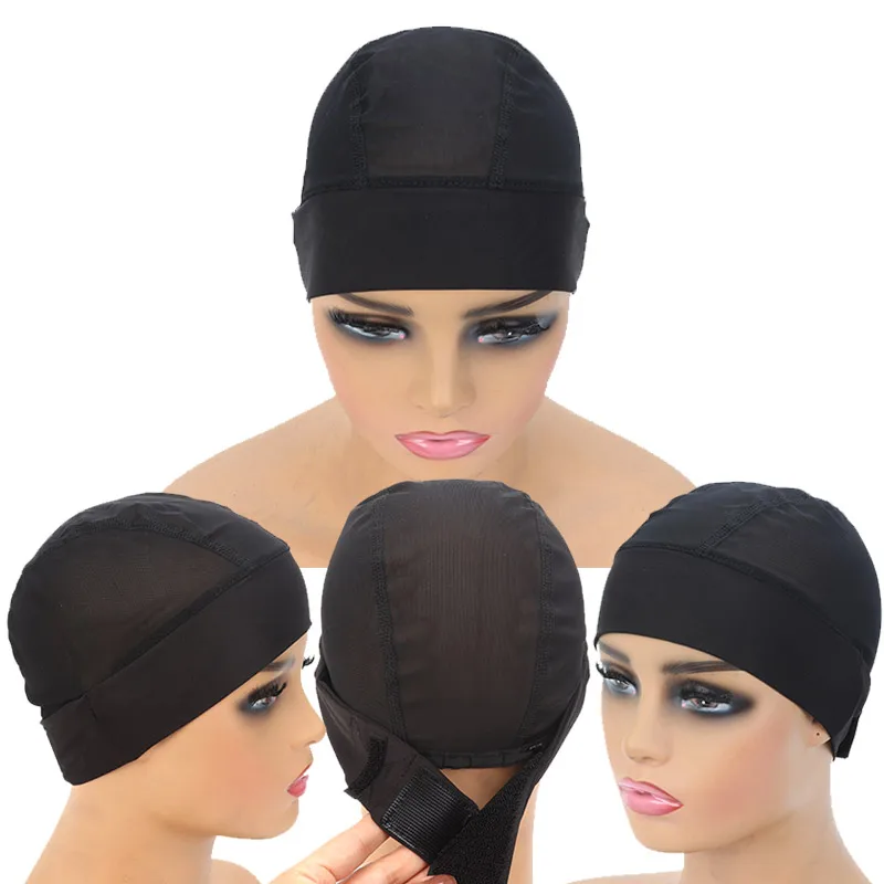 Mesh Wig Cap With Adjustable Velcro Strap 1Pc Soft Wide Headband Wig Cap Wig Grip Cap For Making Wigs view 5