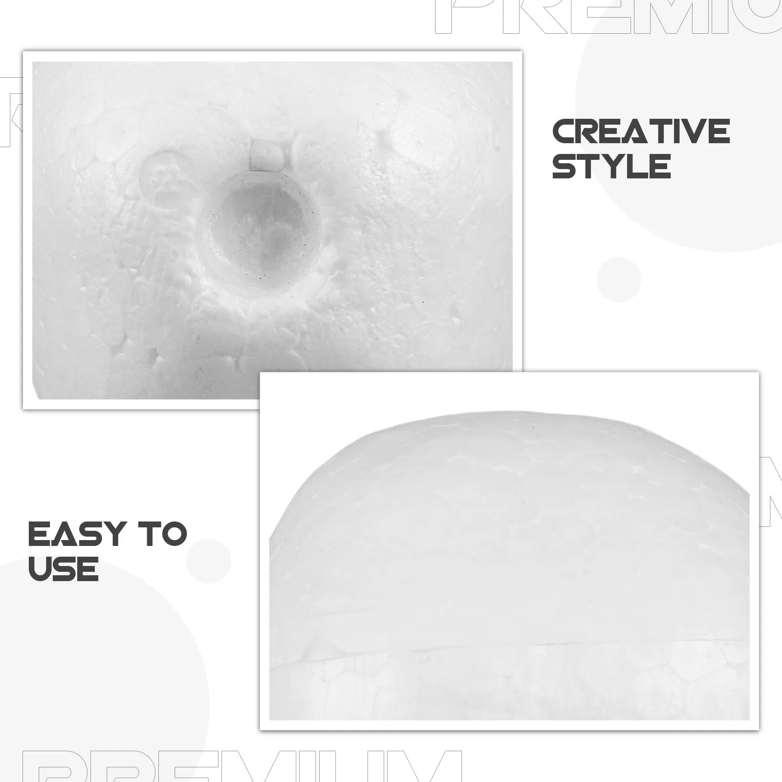 20Pcs Faux Pomegranate Polystyrene Foam Balls White Blank Craft Balls for DIY Art Projects Wedding Easter Table Decoration