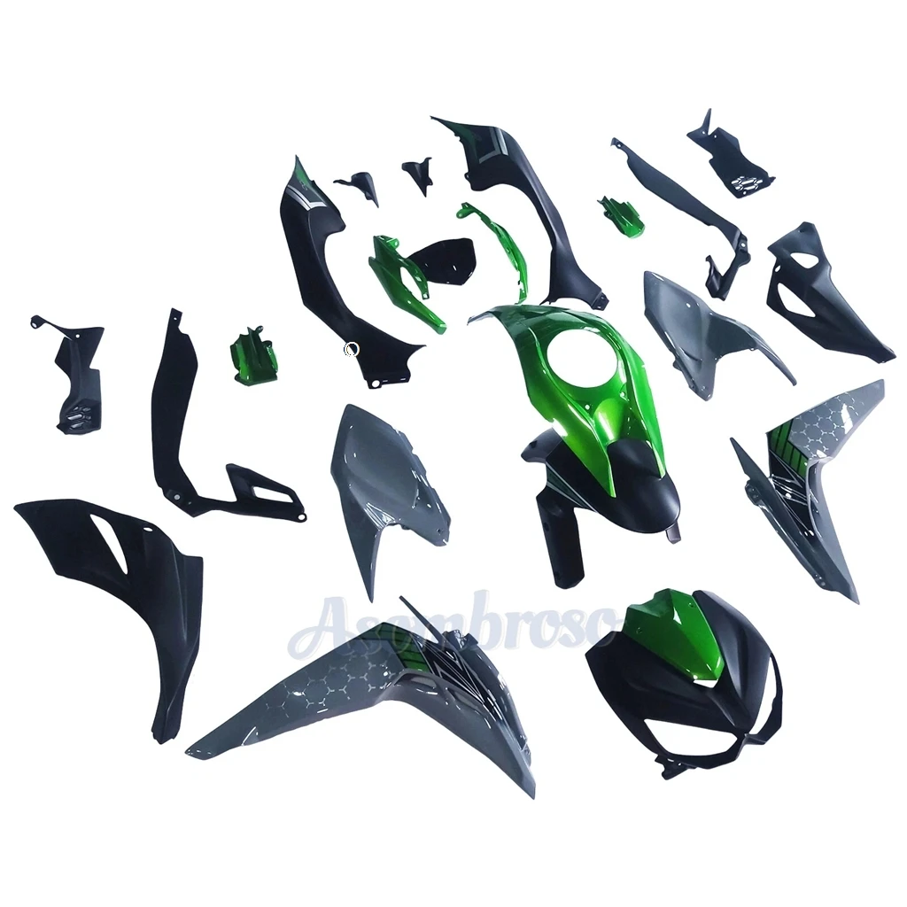 Fairing Kit For Kawasaki Z1000R 2014 2015 2016 2017 2018 2019 2020 2021-2023 Nardo Grey with Green Bodywork Plastic Shell