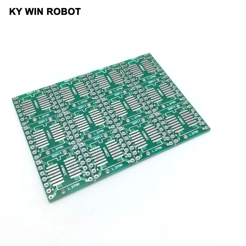 10pcs SOP14 SSOP14 TSSOP14 to DIP14 Pinboard SMD To DIP Adapter 0.65mm/1.27mm to 2.54mm DIP Pin Pitch PCB Board Converter Socket