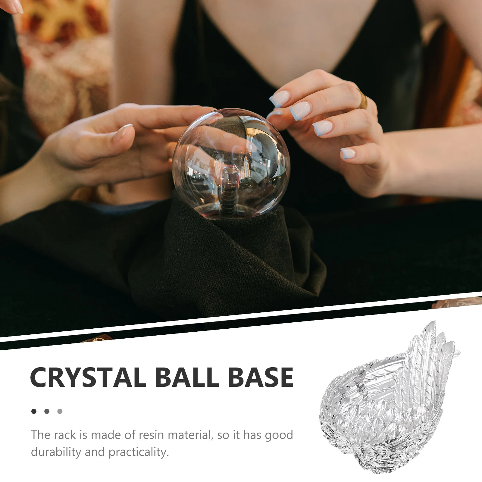 

Wing Shape Resin Crystal Ball Holder Decorative Desktop Display Stand For Home Decor Gift Craft Pedestal
