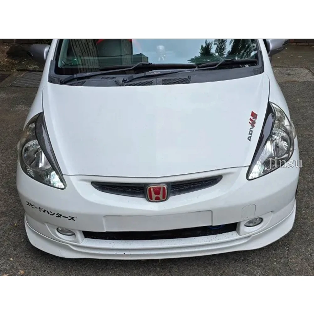 Real Carbon Fiber Headlights Decorative Sticker Eyebrows for Honda FIT JAZZ 2001 - 2008 Front Lamp Cover Eyelids Car Accessories view 5