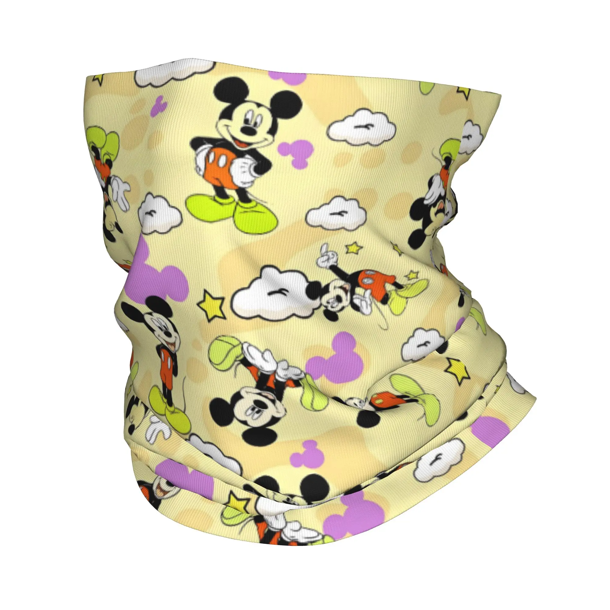 

Custom Mickey Mouse Manga Bandana Neck Warmer Men Women Winter Hiking Ski Scarf Gaiter Face Cover