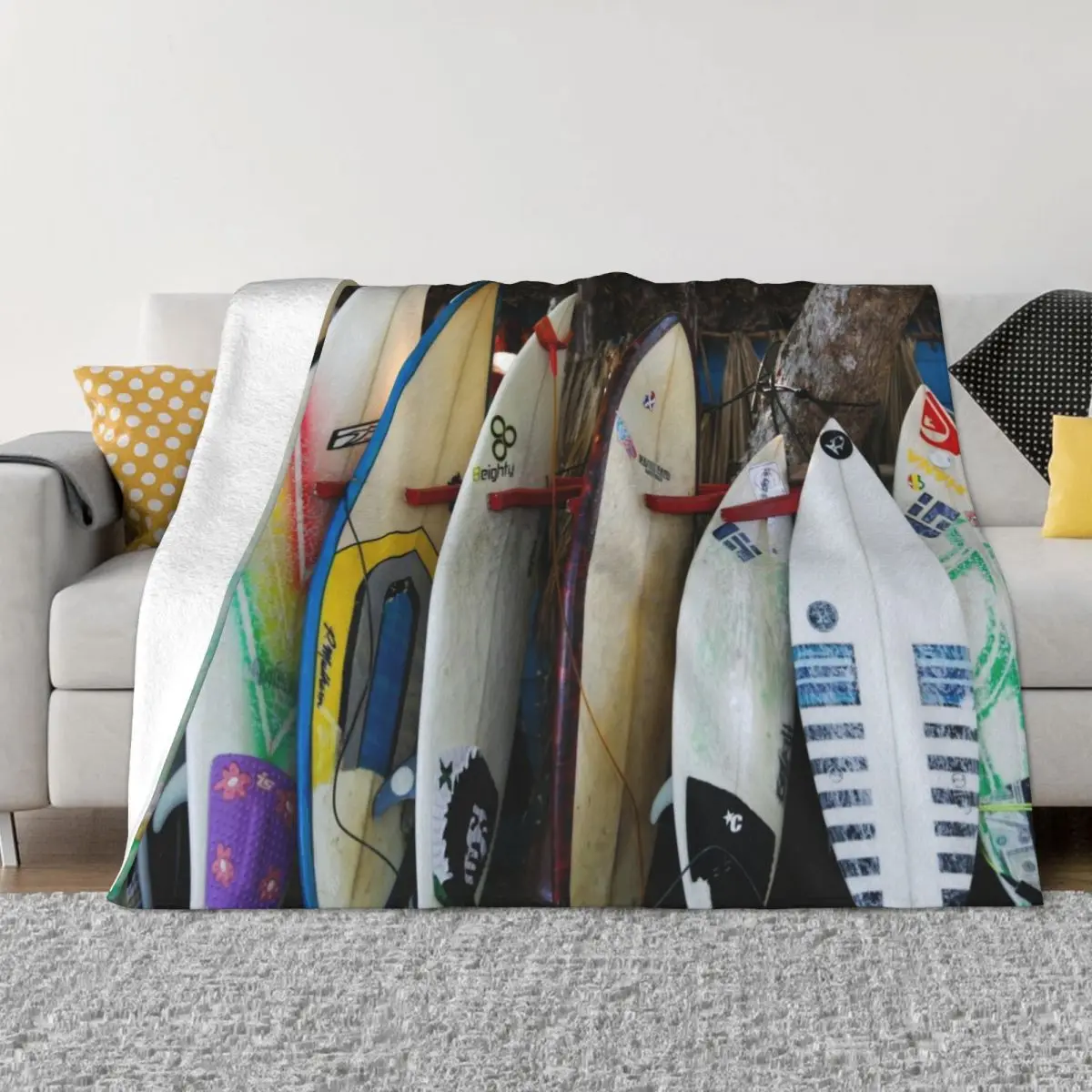 Surfboards Throw Blanket Christmas Bed Fashionable Blanket Blanket Sofa anime blanket