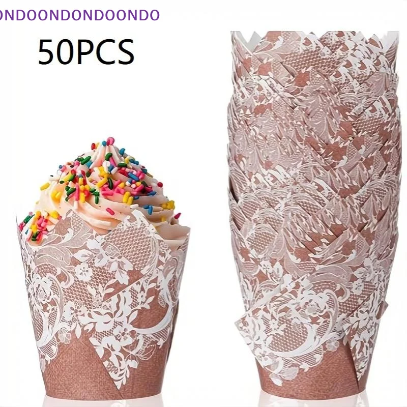 50pcs Tulip Muffin Cupcake Paper Cups Oilproof Cupcakes Liner Baking Muffin Box Cup Cake Decorating Tools Muffin Wrap Cases