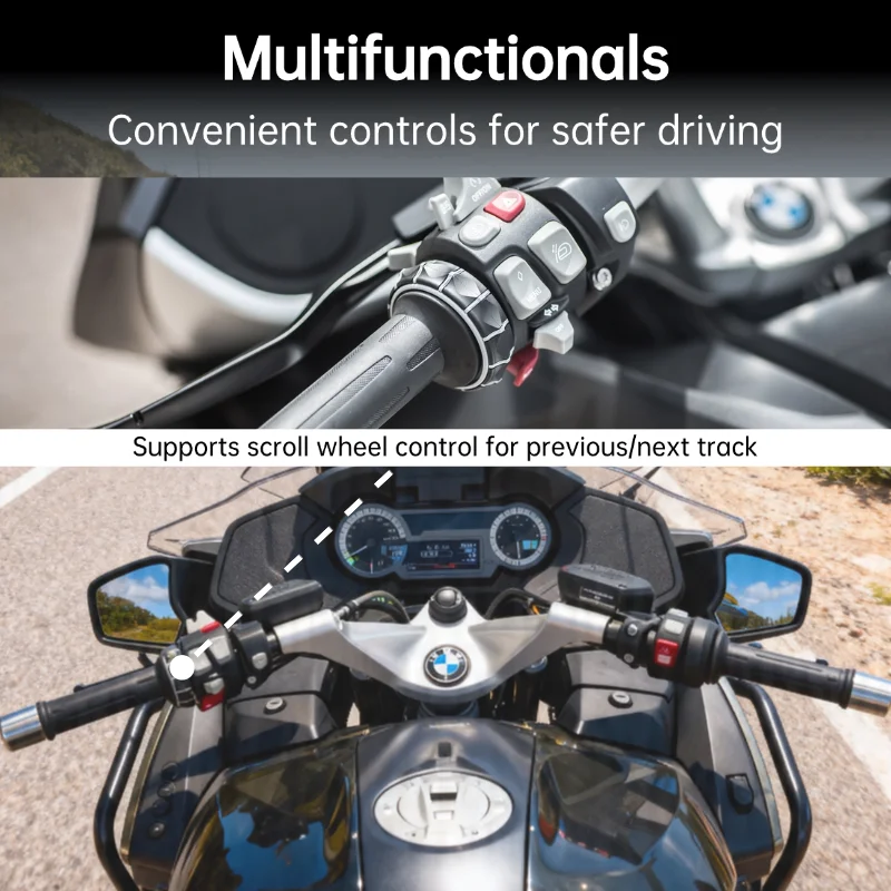 GITANK Motorcycle Bluetooth Adapter, Compatible with 2010–2018 BMW R1200RT Motorcycles (Y-cable AUX/USB Audio Interface)