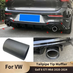 Muffler Tip Tailpipe Exhaust System for 2020 21 22 23 2024 VW Volkswagen Golf 8 GTI Mk8 BodyKit Pipe Muffler Tip Car Accessories
