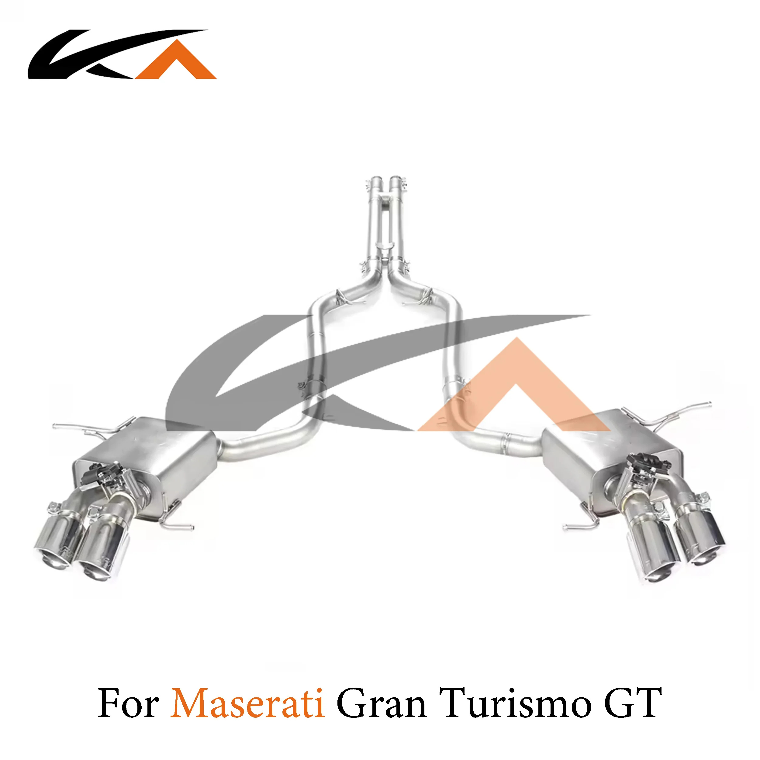 KA Tuning exhaust system stainless catback for Maserati Gran Turismo GT V8 rear section performance parts muffler valve