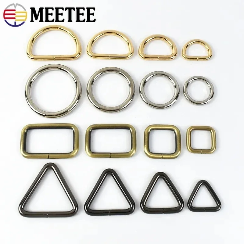 

10/20Pcs 20-38mm Meetee Metal O D Ring Buckles Bag Strap Adjuster Carabiner Webbing Connector Clip Leather Craft DIY Accessories